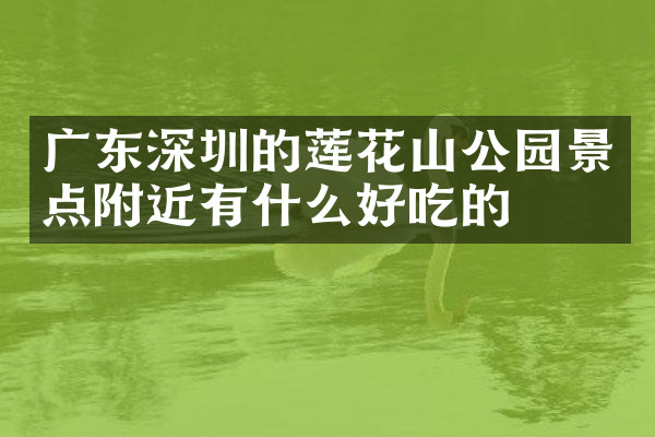 广东深圳的莲花山公园景点附近有什么好吃的