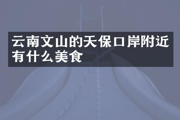 云南文山的天保口岸附近有什么美食