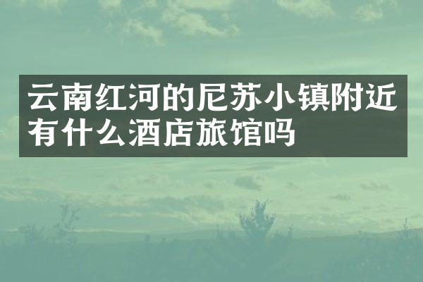 云南红河的尼苏小镇附近有什么酒店旅馆吗