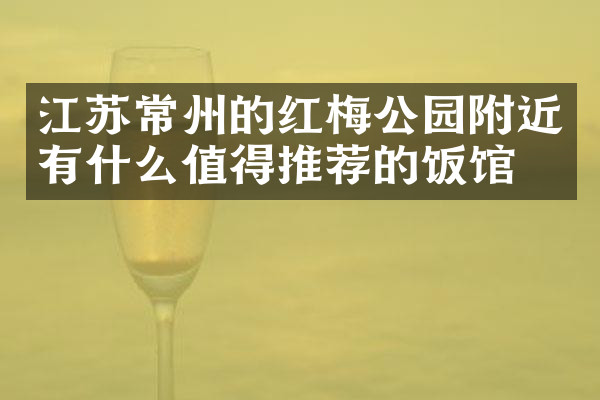 江苏常州的红梅公园附近有什么值得推荐的饭馆吗