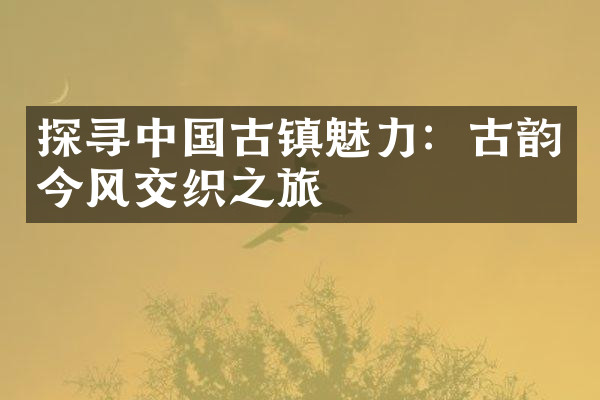 探寻中国古镇魅力：古韵今风交织之旅