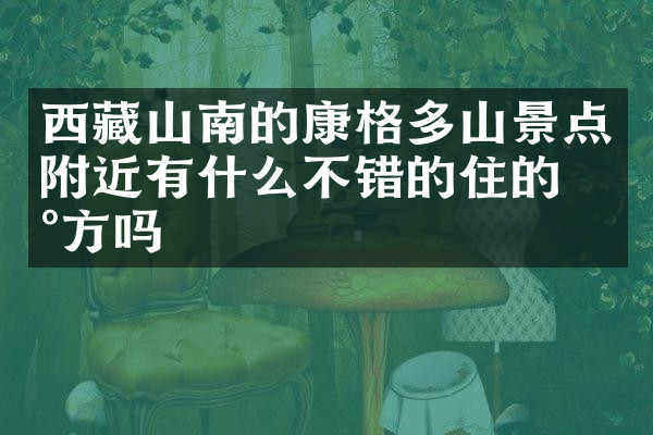 西藏山南的康格多山景点附近有什么不错的住的地方吗