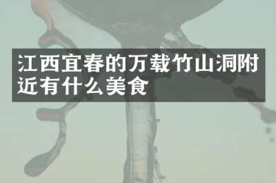 江西宜春的万载竹山洞附近有什么美食