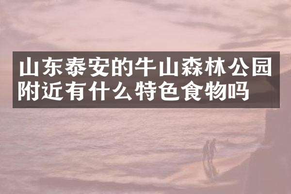 山东泰安的牛山森林公园附近有什么特色食物吗