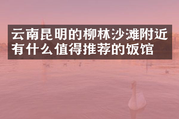 云南昆明的柳林沙滩附近有什么值得推荐的饭馆吗