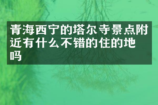 青海西宁的塔尔寺景点附近有什么不错的住的地方吗