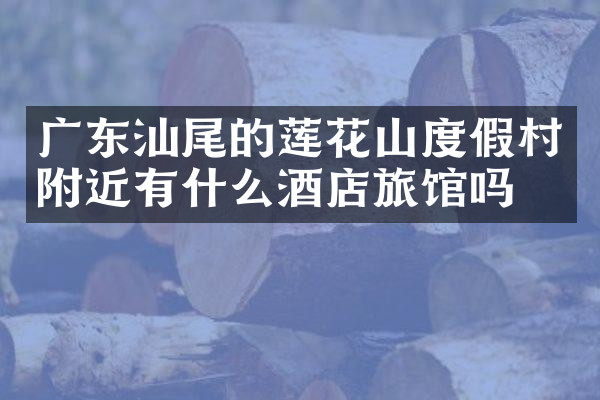 广东汕尾的莲花山度假村附近有什么酒店旅馆吗