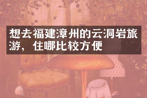 想去福建漳州的云洞岩旅游，住哪比较方便