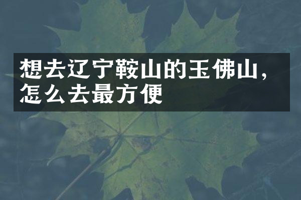 想去辽宁鞍山的玉佛山，怎么去最方便