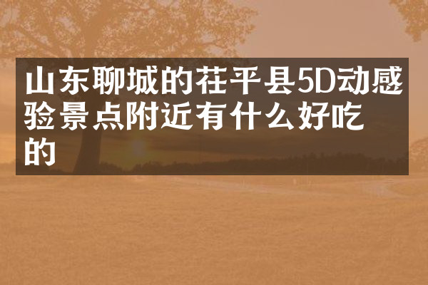 山东聊城的茌平县5D动感体验景点附近有什么好吃的