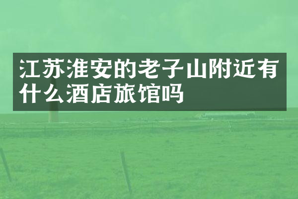 江苏淮安的老子山附近有什么酒店旅馆吗