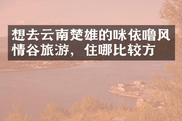 想去云南楚雄的咪依噜风情谷旅游，住哪比较方便