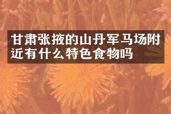 甘肃张掖的山丹军马场附近有什么特色食物吗