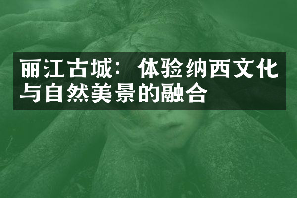 丽江古城：体验纳西文化与自然美景的融合