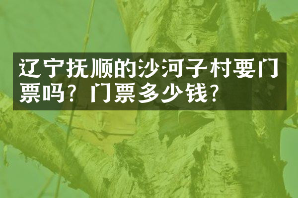 辽宁抚顺的沙河子村要门票吗？门票多少钱？