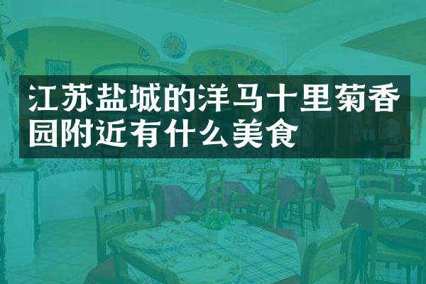 江苏盐城的洋马十里菊香园附近有什么美食