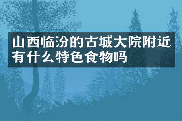 山西临汾的古城大院附近有什么特色食物吗