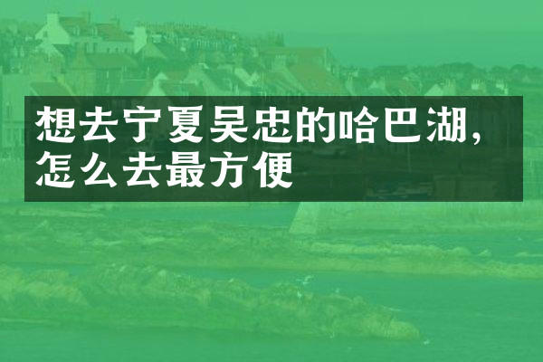 想去宁夏吴忠的哈巴湖，怎么去最方便