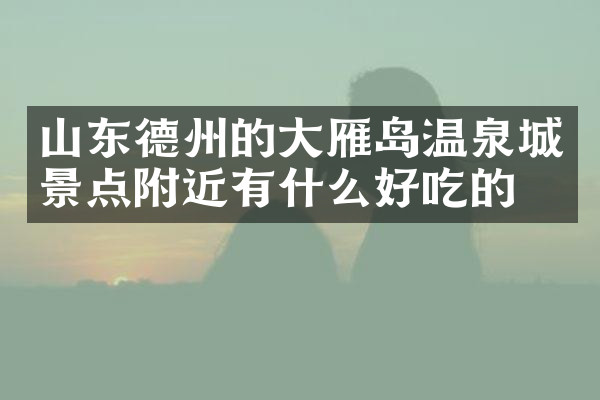 山东德州的大雁岛温泉城景点附近有什么好吃的