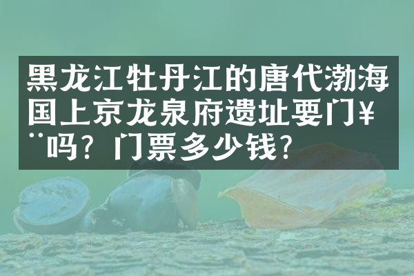 黑龙江牡丹江的唐代渤海国上京龙泉府遗址要门票吗？门票多少钱？