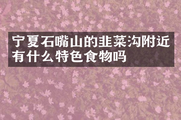 宁夏石嘴山的韭菜沟附近有什么特色食物吗