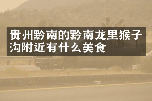贵州黔南的黔南龙里猴子沟附近有什么美食