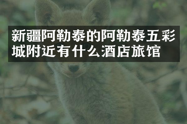 新疆阿勒泰的阿勒泰五彩城附近有什么酒店旅馆吗