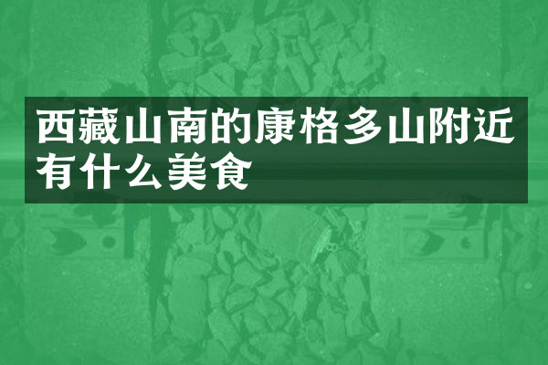 西藏山南的康格多山附近有什么美食