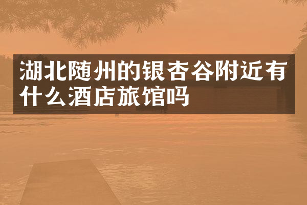 湖北随州的银杏谷附近有什么酒店旅馆吗