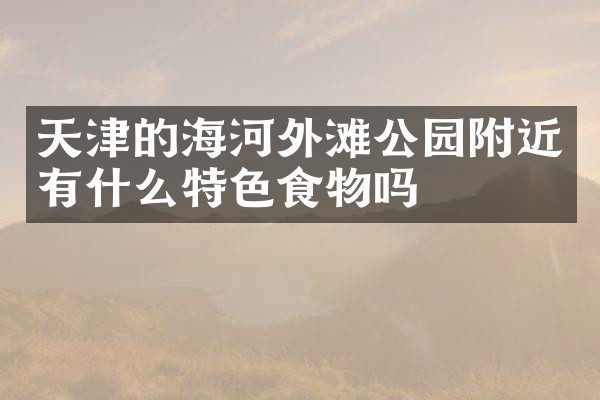 天津的海河外滩公园附近有什么特色食物吗