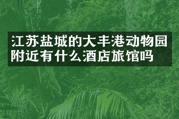 江苏盐城的大丰港动物园附近有什么酒店旅馆吗