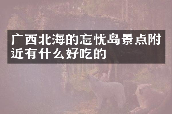 广西北海的忘忧岛景点附近有什么好吃的