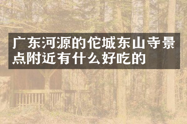 广东河源的佗城东山寺景点附近有什么好吃的