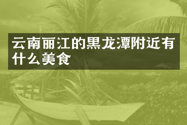 云南丽江的黑龙潭附近有什么美食