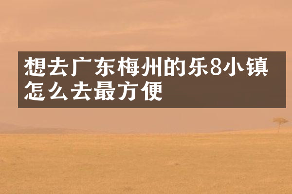 想去广东梅州的乐8小镇，怎么去最方便