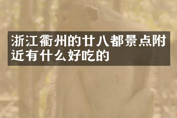 浙江衢州的廿八都景点附近有什么好吃的