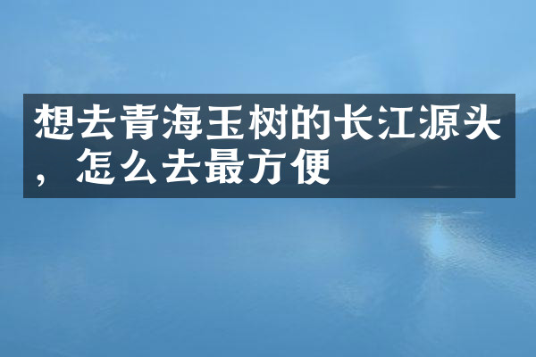 想去青海玉树的长江源头，怎么去最方便