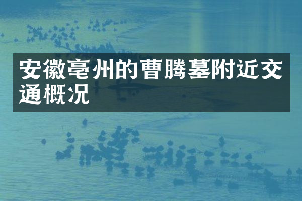 安徽亳州的曹腾墓附近交通概况