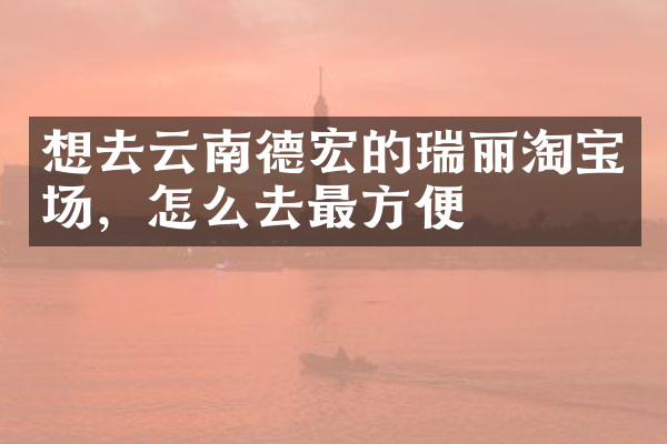 想去云南德宏的瑞丽淘宝场，怎么去最方便