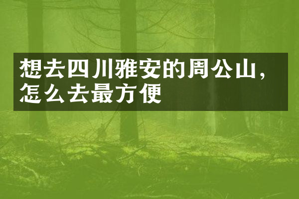 想去四川雅安的周公山，怎么去最方便