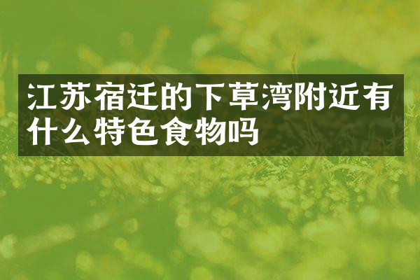 江苏宿迁的下草湾附近有什么特色食物吗