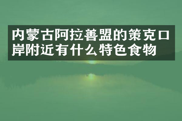 内蒙古阿拉善盟的策克口岸附近有什么特色食物吗