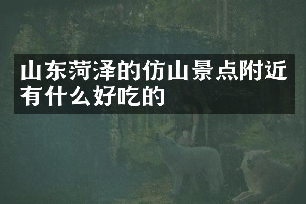 山东菏泽的仿山景点附近有什么好吃的