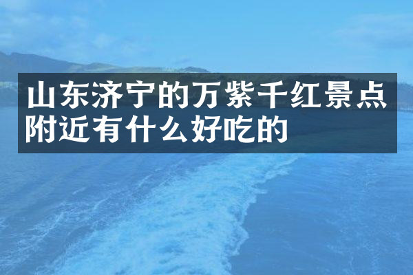 山东济宁的万紫千红景点附近有什么好吃的
