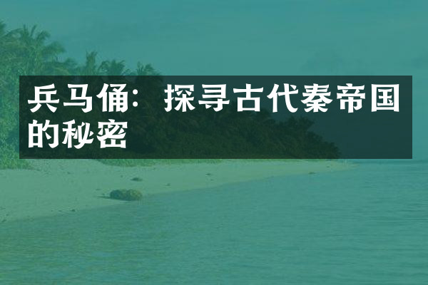 兵马俑：探寻古代秦帝国的秘密