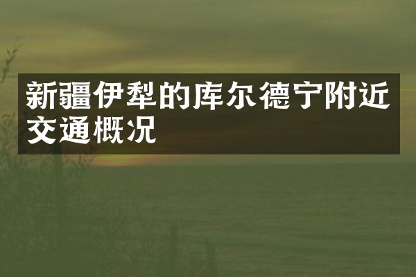 新疆伊犁的库尔德宁附近交通概况