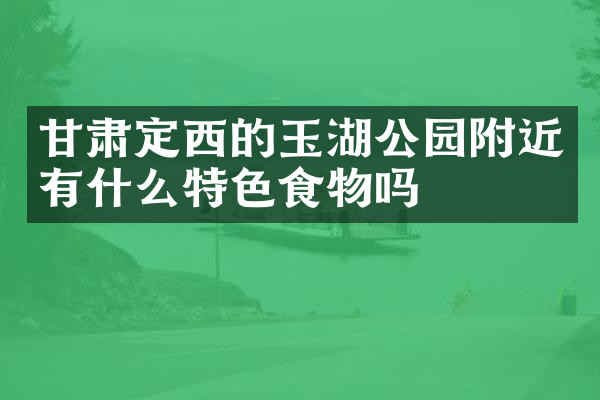 甘肃定西的玉湖公园附近有什么特色食物吗
