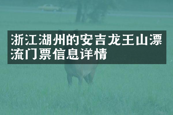 浙江湖州的安吉龙王山漂流门票信息详情