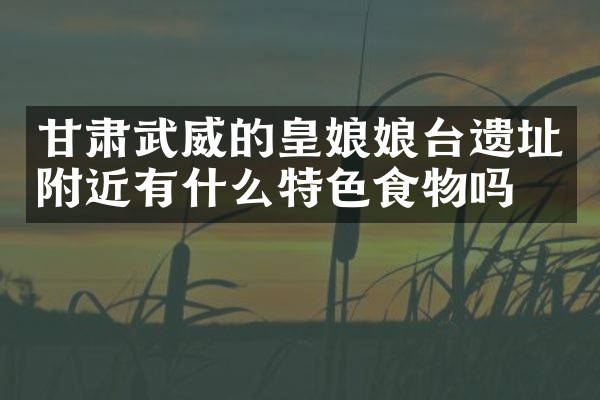 甘肃武威的皇娘娘台遗址附近有什么特色食物吗