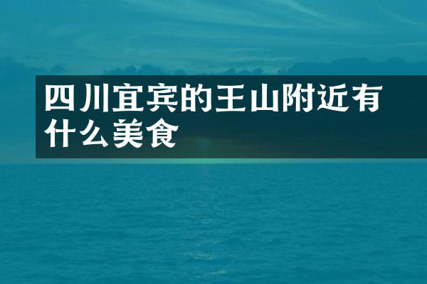 四川宜宾的僰王山附近有什么美食